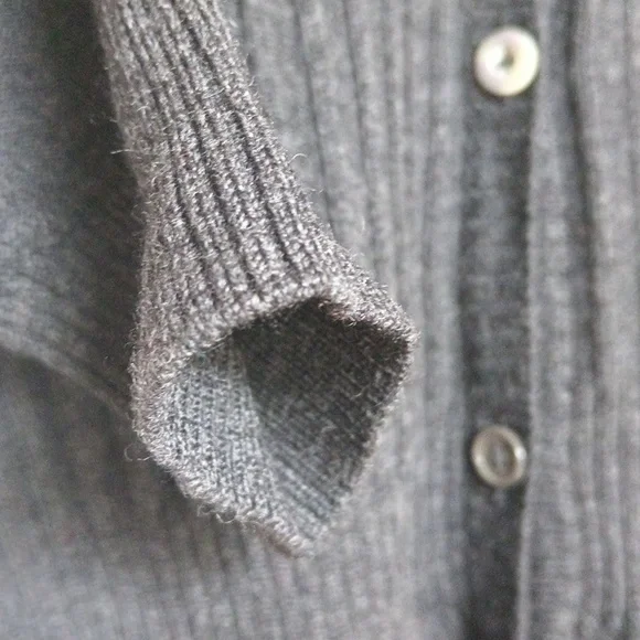 🐑 Ptp16.5“-20" Italian Yarn Women's Gray Cardigan Sweater NWOT - Picture 7 of 9